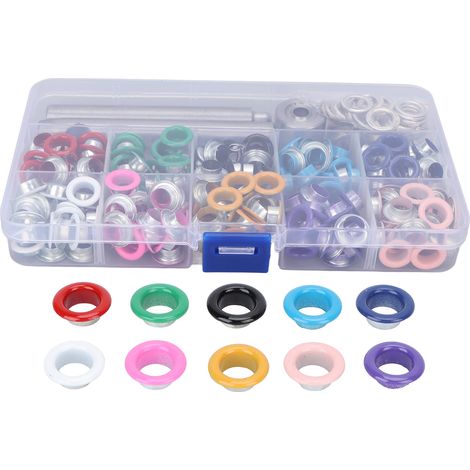 Kit de fixation à œillets en métal et plastique, 8mm pour travaux manuels cuir, bricolage créatif et projets DIY (1/5)