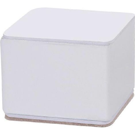Rehausses de meubles de 5 cm, rehausseurs de lit de 6 cm de long, permettent de surélever un canapé, un lit ou une armoire de 5 cm, blanc carré (1/4)