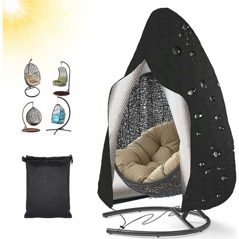 Housse de protection pour fauteuil suspendu imperméable coupe-vent résistante aux UV avec fermeture à glissière Oxford chaise 210D tissu (1/4)