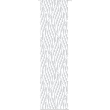 Panneau Coulissant en Tissu d'ameublement avec Impression numérique Wave, Plastique, Gris, 245 x 60 cm