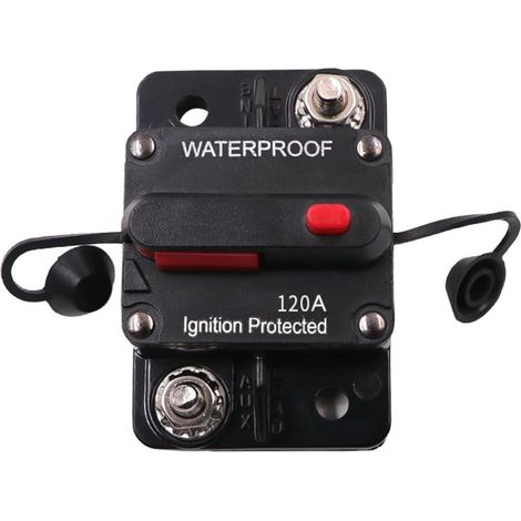 Disjoncteur Automobile - 150 A - Tension DC 12 V à 48 V - Étanche avec Réinitialisation Manuelle - Pour Systèmes Audio Marine et Véhicules - 1 Pièce (1/5)