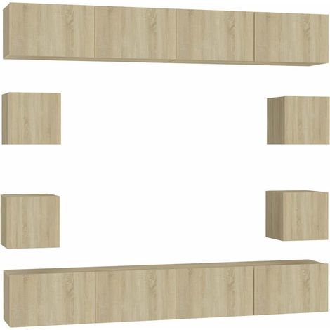 Maison Exclusive - Juego de muebles de salón 8 piezas roble Sonom (1/5)