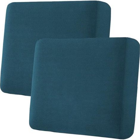Fodere altamente elastiche per cuscini di seduta sfoderabili (twill jacquard spesso, blu pietra blu) Set da 2 (50 cm x 45 cm) (1/5)