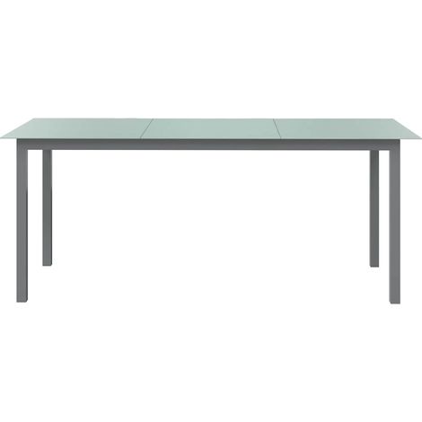 Maison Exclusive - Gartentisch Hellgrau 190x90x74 cm Aluminium un (1/5)