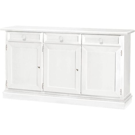 Credenza 3 Ante Colori mobili tempesta: Bianco opaco
