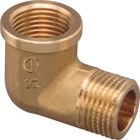 Gomito a 90° maschio/femmina FP Pattaroni F004 1" - Ottone