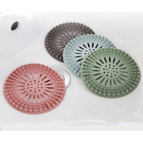 Couvercle De Drain De Douche - Caoutchouc Thermoplastique Flexible - 13,3 X 13,3 Cm - Pour Salle De Bain Baignoire Douche Lavabo - Lot De 4 (1/5)