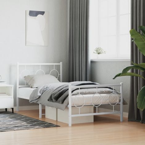 Estructura cama sin colchón con estribo metal  90x190 cm