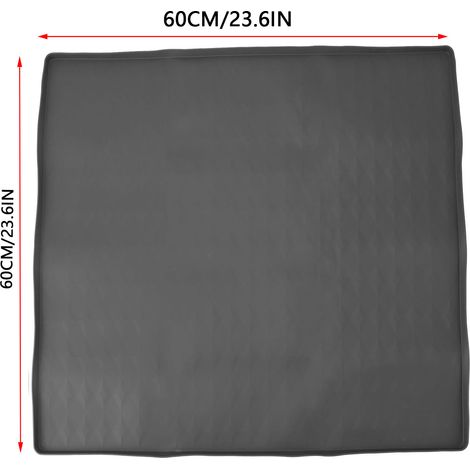 Ortviai Tapis de protection pour lave-linge et sèche-linge en silicone étanche et antidérapant – Gris 60 x 60 cm (1/4)