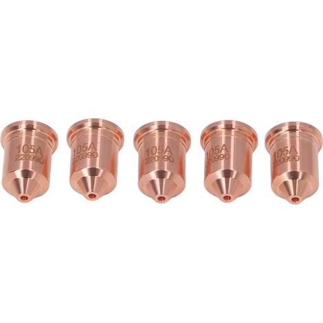 Lot de 5 embouts de buse 220990 en laiton pour torche de découpe plasma consommables PMX 65 85 105 125A (1/5)