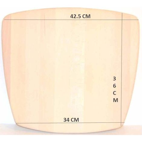 Okaffarefatto – Galette de chaise en bois massif brut à peindre – Dimensions 42,5 x 36 x 34 cm – Épaisseur 2,5 cm – Pour modèles Venezia, Paesana, Loris, Croce