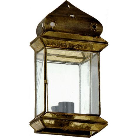 Lampada da parete 3 lati 1xe27 pelle ambra/ambra 36x18x11 cm