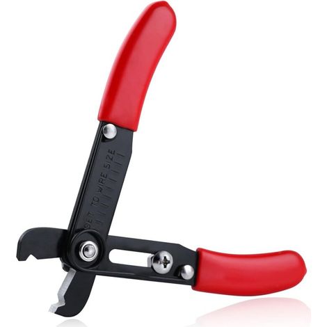 Pince à dénuder réglable de 12,7 cm et coupe-fil électrique à ressort pour fils solides et toronnés pour techniciens en activité, électriciens, installateurs (1/5)