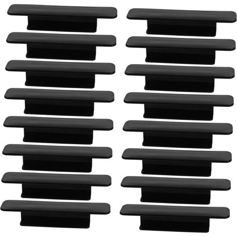 16 Pièces Poignées Adhésives Noires pour Meubles Lot Perçage Installation Facile Forte Adhérence pour Portes Coulissantes Armoires et Surfaces Variées