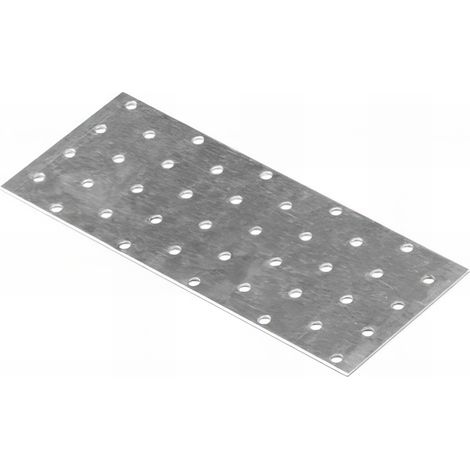 Plaque perforée galvanisée - 200 x 80 x 2,0 mm (1/2)
