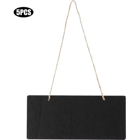 5 Pièces Mini Tableau Noir en Bois avec Corde pour Message et Note (1/5)