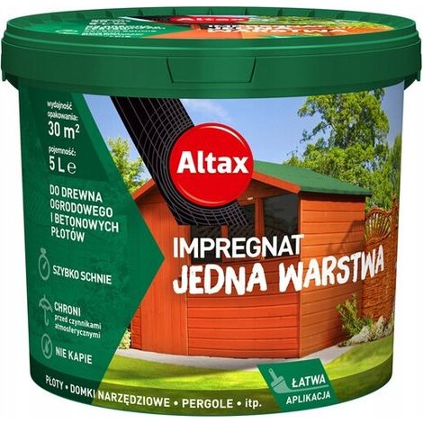 Altax impregnación para madera 4,5 l Cedro protección para exteriores 1 unidad. (1/2)