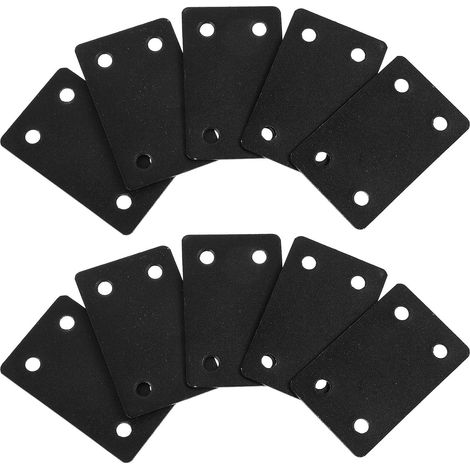 10 Placas de Support Recto Acero Inoxidable para Muebles (1/5)