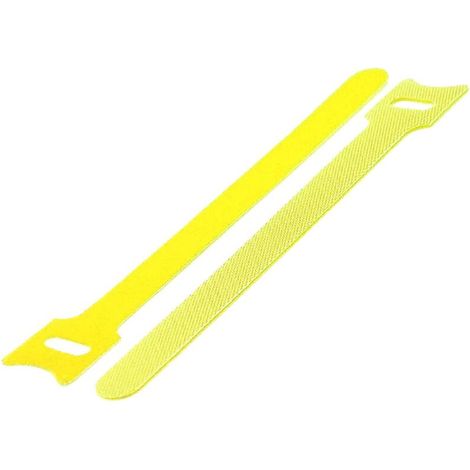 Pack of 100 Reusable Velcro Cable Ties - With Velcro - 150mm - Yellow