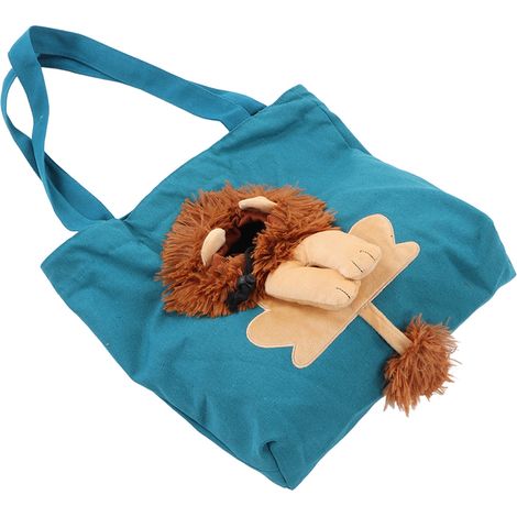 Sac en toile pour animaux de compagnie, motif lion mignon, grande capacité, sac de transport portable à bandoulière pour l'extérieur, type 3 (1/5)