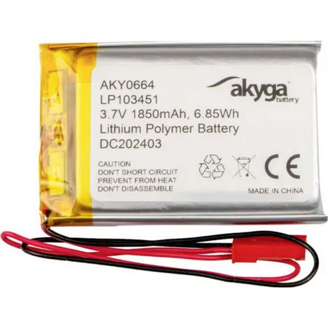 Akyga LP103451 Akkupack x Spezial-Akku LiPo 3.7 V 1850 mAh (1/3)