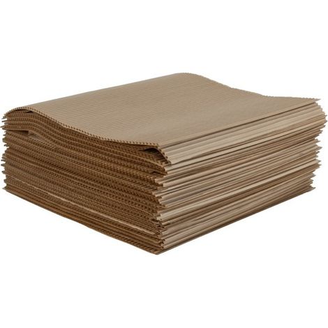 IMBALLAGGI 2000 - 10 Fogli di Carta Ondulata 33x33cm - Ecosostenibili e Riciclabili - Spessore 4mm - Ideali per Imballaggio e Protezione
