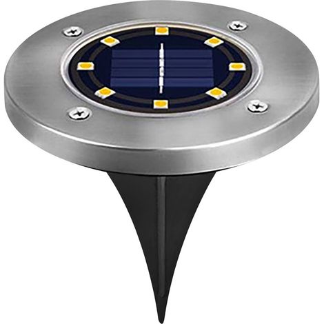 Picchetto solare led Korpass in acciaio inox 1w 3 unità luce fredda