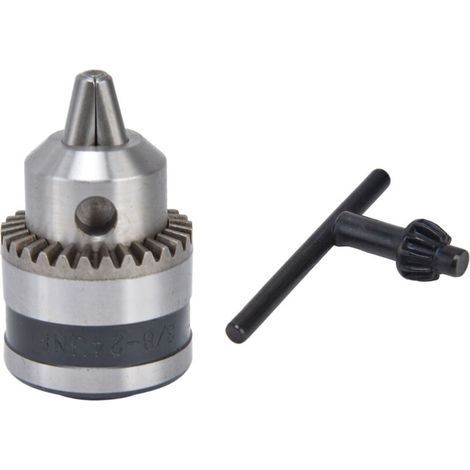 Mandrin de perçage de conversion en acier inoxydable, mandrins de perçage à filetage à 3 mâchoires sans clé 3/8-24UNF 0.6-6mm (1/5)
