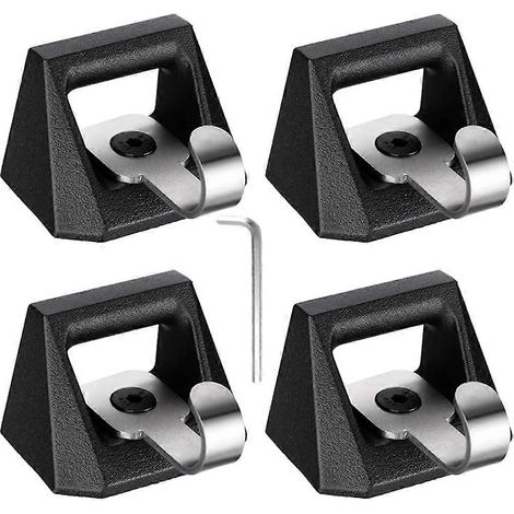 4 crochets robustes en acier pour rails en L, compatibles avec les rails de benne et les accessoires pour remorques fermées Tesla Cybertruck (modèles 2024 et suivants). (1/5)