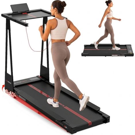 CITYSPORTS Klappbares Laufband mit Neigung HG6 - Faltbarer Heimtrainer 1400W Motor bis 12 km/h, mit LCD-Display, Pad-Halterung, Fernbedienung & App