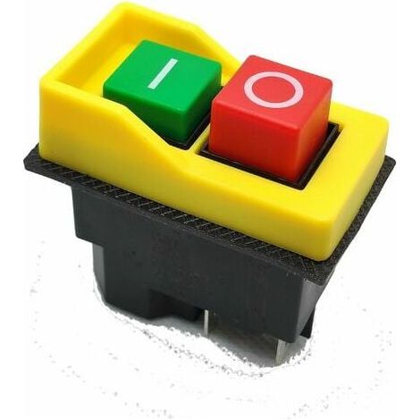 Interrupteur à double bouton-poussoir rouge/vert 16 A/240 V CA Kjd17-21521-612 (1/3)