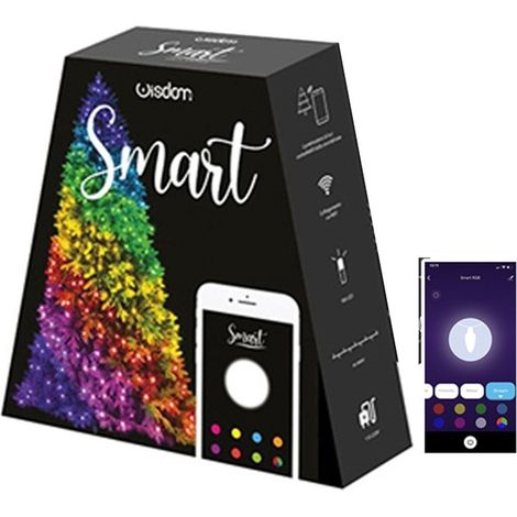 Trade Shop - Luces De árbol Control Remoto Vía App Wifi Smart 180 Rgb Led - (1/5)