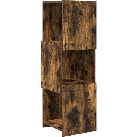 Mobile angolare Rovere fumé 30,5x30x95cm Legno multistrato vidaXL