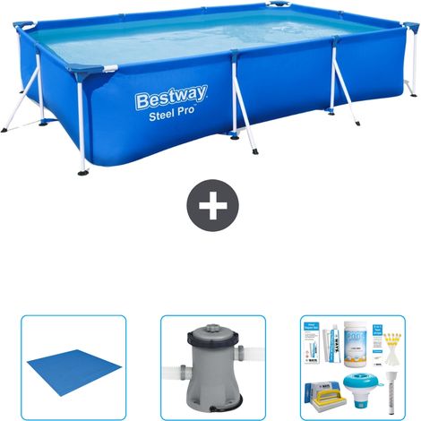 Bestway Bestway Steel Pro Rectangulaire - 300x201x66 cm - 4-pièces S22299 (1/4)