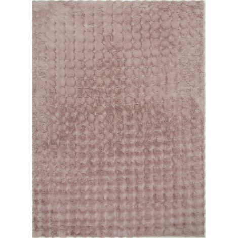 Tapis rose ultra doux antidérapant lavable machine - 160 x 230 cm (1/5)