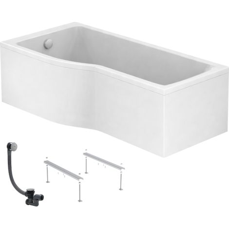 Baignoire bain douche 170 x 80 cm gauche IDEAL STANDARD Connect Air + tablier + pieds + vidage Doré