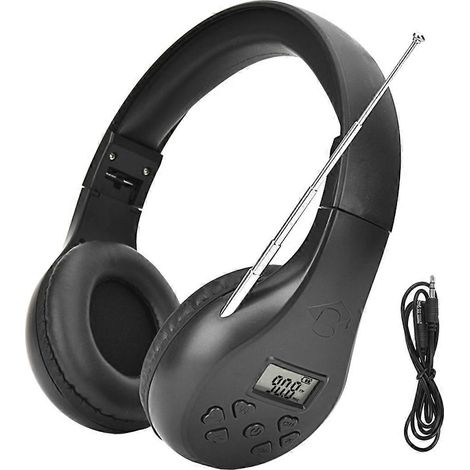 Tragbarer FM-Radio-Kopfhörer mit Stereoempfänger, faltbaren Ohrhörern, Stereo-Bassklang, Outdoor-Kopfhörer (1/5)