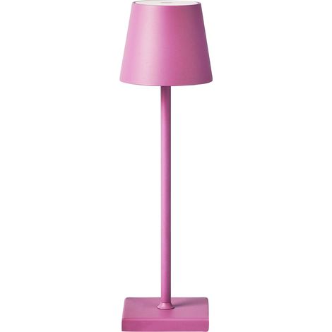 Table Lamp Pink Aluminium Indoor Outdoor Modern with Touch Switch USB Cable Charging Wireless BACEIRO