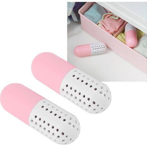 Lot de 2 capsules déshydratantes pour chaussures et désodorisantes. Garde les vêtements au sec et absorbe l'humidité. (1/5)