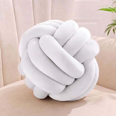 Cuscino a nodo, beige – 25 cm, schiuma di poliestere (1/5)