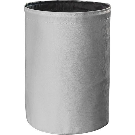 Poubelle de voiture pliable, étanche, étanche, multifonctionnelle, Double couche, lavable, suspendue avec bande élastique, gris (1/5)