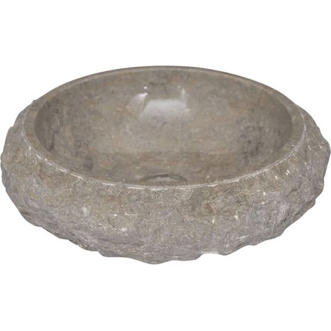 Lavandino da bagno lavabo da appoggio lavabo da WC lavabo da bagno lavabo da interno grigio 40 x 12 cm marmo 020002802