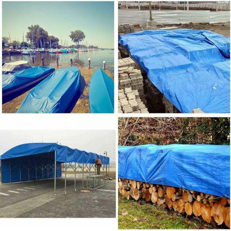 Bâche imperméable, bâche de Jardin avec œillets en Aluminium, bâche tissée bâche de Protection bâche de Bateau bâche pour Bois(2m5 (1/4)