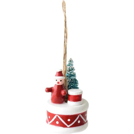Ornements De Noël Bonhomme De Neige Ornements 3D En Résine Suspendables Ornements Noël Portable Pour Intérieur Arbre Chambre Salon Entrée Hôtel Maison Jardin Couronne (1/5)