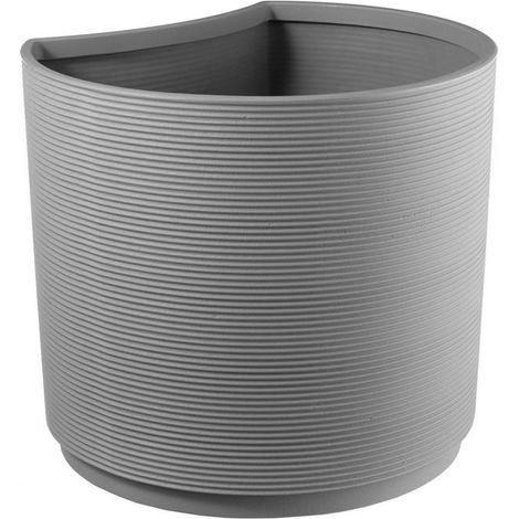 Vase für Garten "Urban'' für Blumen und Pflanzen aus Kunststoff -Large / Beton