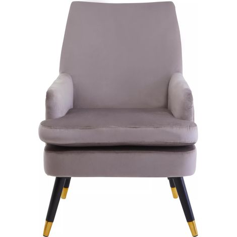 Interiors by Premier Mink Velvet Armchair, Built to Last lounge chair, Easy to Maintain Velvet Chair, Reliable Armchair (1/5)