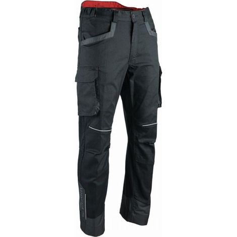 FACOM Runner pantalón stretch Negro/Gris/Rojo Talla 48 - FXWW1001E-48