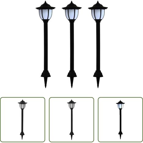 LED Solarleuchte - Outdoor Solarleuchten 3 Stück LED Schwarz (1/5)