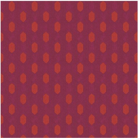 Exclusive luxury wallpaper wall Profhome 369731 non-woven wallpaper slightly textured with graphical pattern matt violet red orange 5.33 m2 (57 ft2) (1/5)