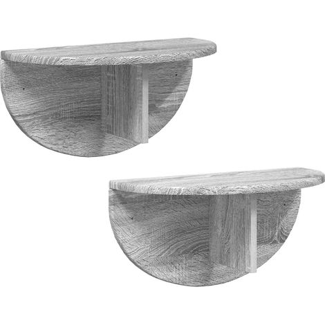 Maison Exclusive - Wandregal 2 pcs Graues Sonoma 48 x 24 x 24 cm